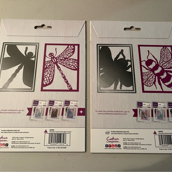 Crafter's Companion Dainty Dragonfly and Sweet Bumblebee Paper Craft Dies - Picture 2 of 2